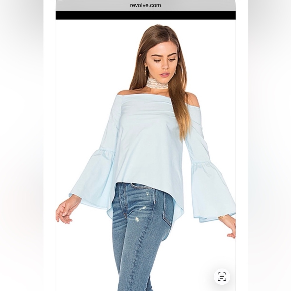Revolve 525 America gorg blue top blouse 👚 xs